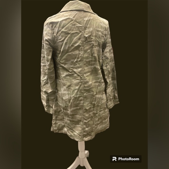 SkinnyGirl Rachel Cascade Open Jacket / Cardigan / Topper, Green Camo - Picture 3 of 8